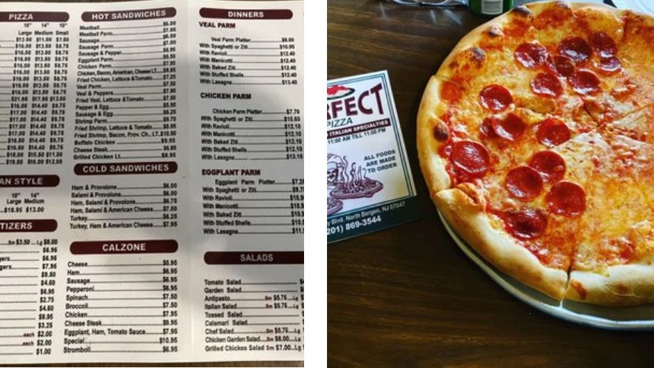 Perfect Pizza Menu With Prices