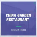 China Garden Menu Wooster Ohio with Prices