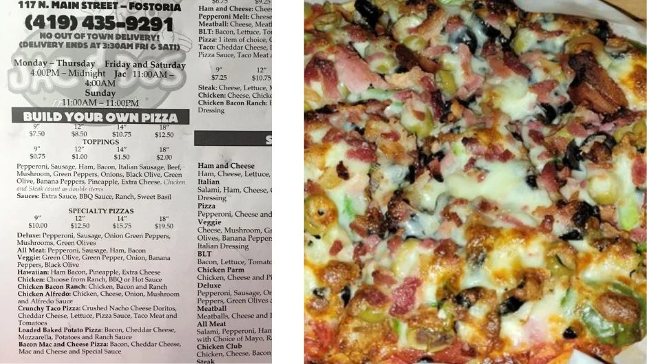 Fostoria Pizza Palace Menu With Prices