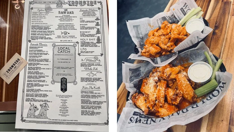 Ironside Fish & Oyster Menu in San Diego 