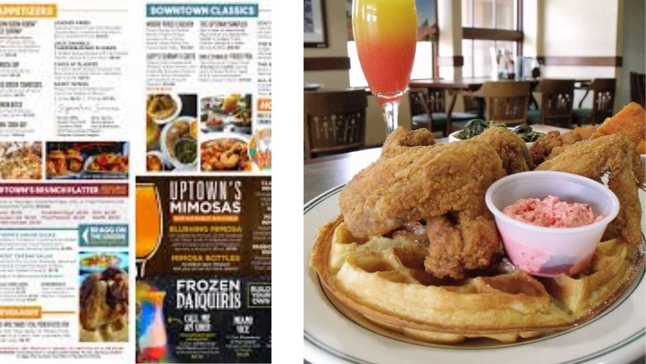 Uptown's Chicken and Waffles Menu